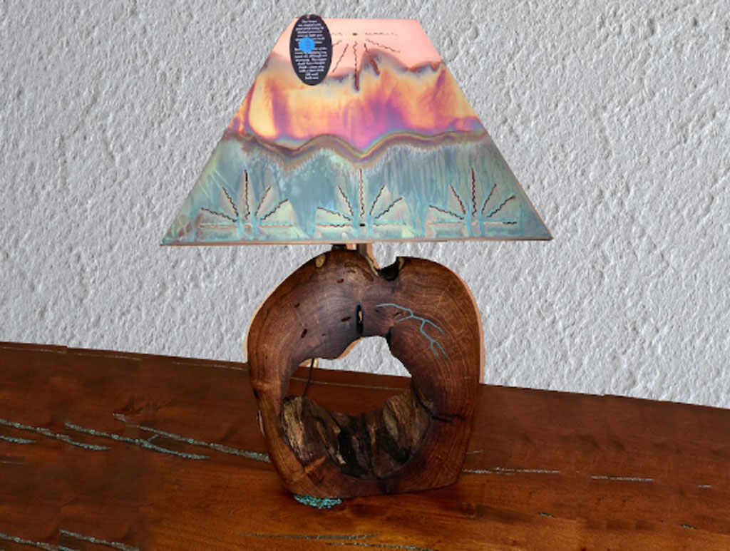 Mesquite and Copper Lamp